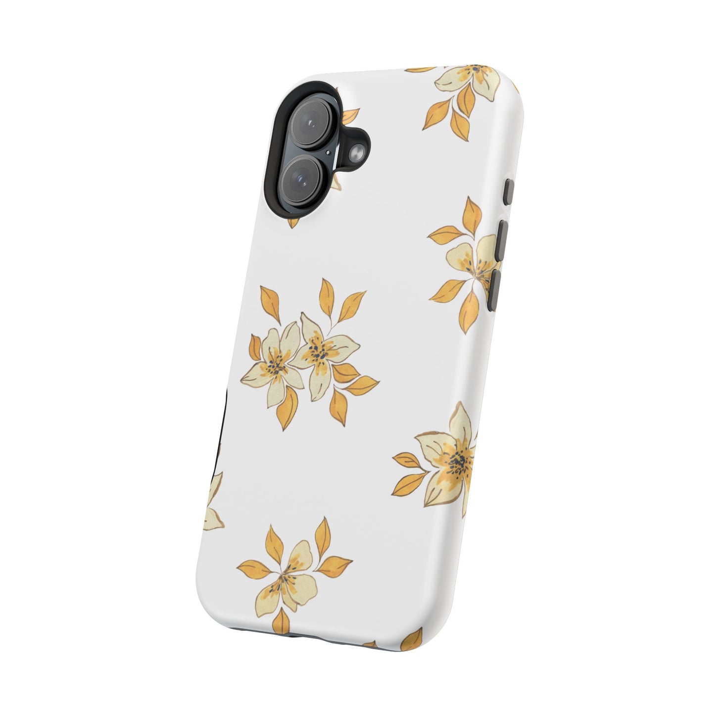 Delicate Yellow Blossom MagSafe iPhone Case – Minimalist Floral Design with Matte Finish