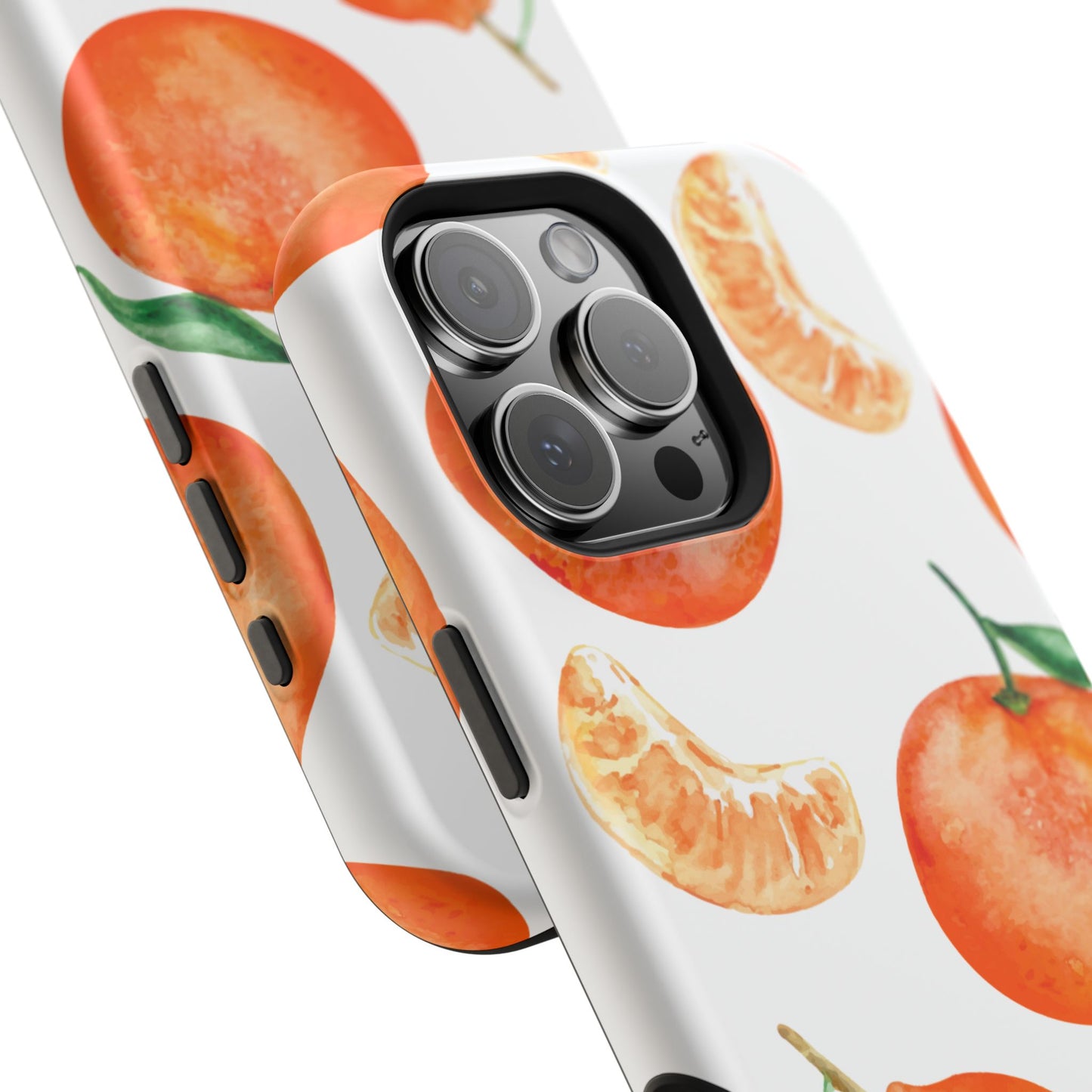 Tangerine Dreams Tough MagSafe iPhone Case – Watercolor Orange Design, Shockproof Dual Protection