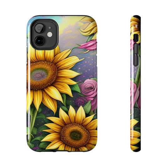 Whimsical Sunflower & Rose Garden - iPhone Series Case