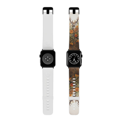 Whitetail Deer Buck Floral Apple Watch Band