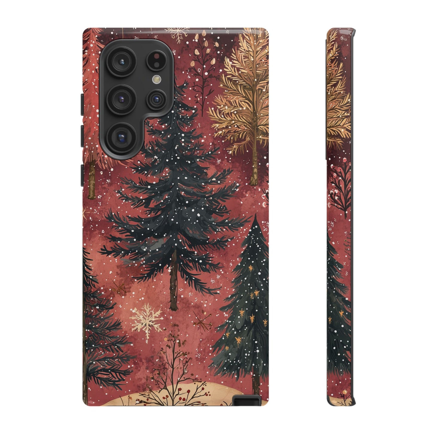 Rustic Red Winter Forest - Samsung Galaxy Series Case