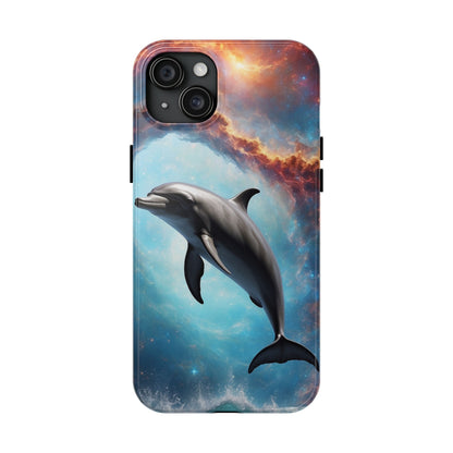 Cosmic Dolphin Space Vibes - iPhone Case