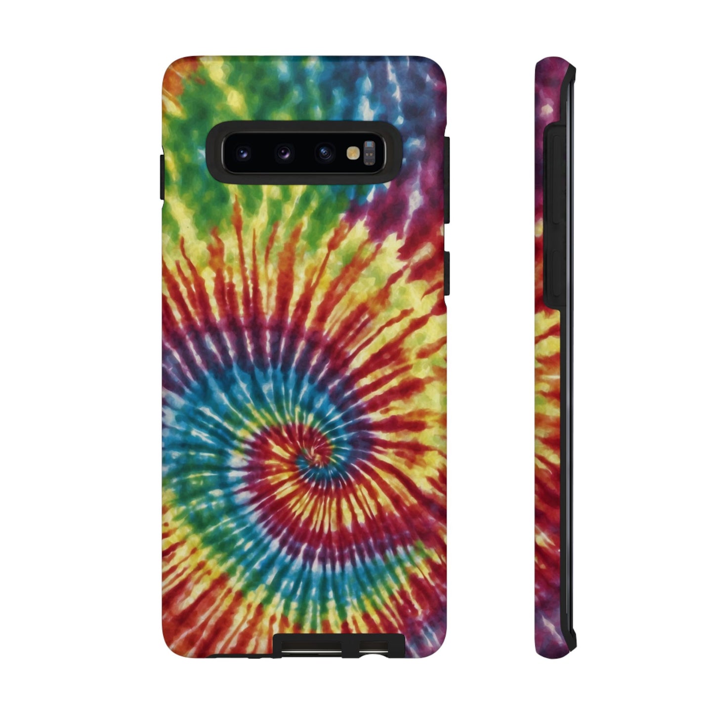 Colorful Retro Tie-Dye Samsung Galaxy Case – Spiral Rainbow Design