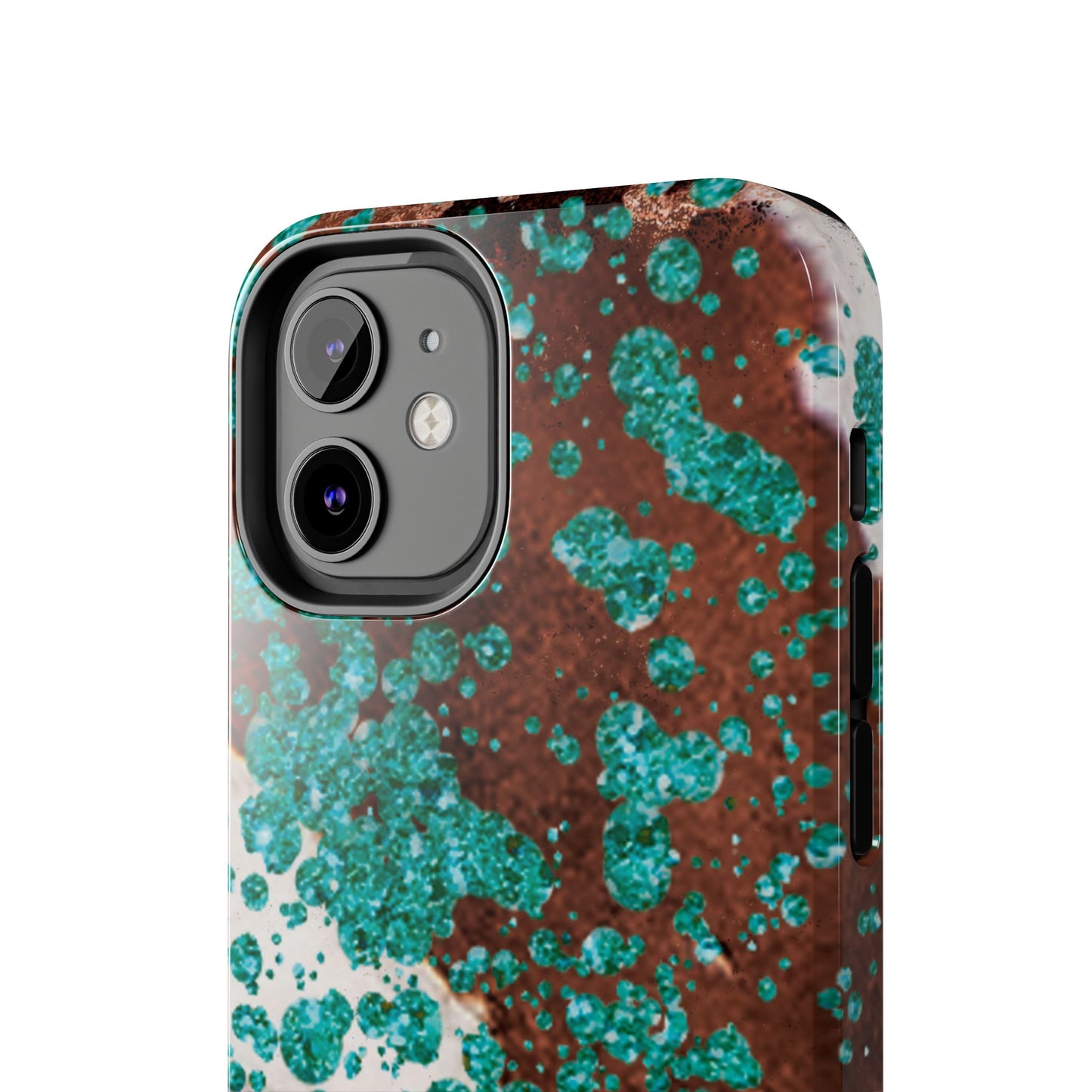 Teal Glitter Cowhide - iPhone Series Case