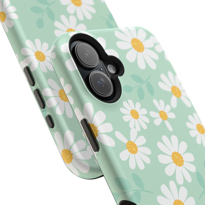 Charming Daisy Floral Tough MagSafe iPhone Case – Spring Pastel Design, Shockproof & Slim