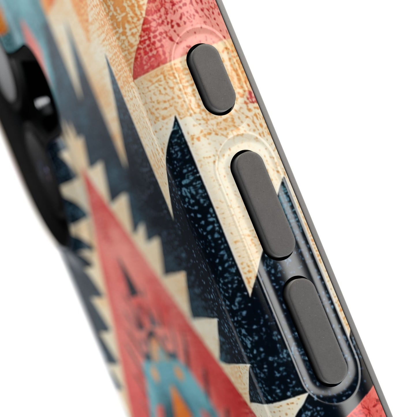 Bold Aztec Pattern Tough MagSafe iPhone Case – Vibrant Geometric Design, Dual-Layer Protection