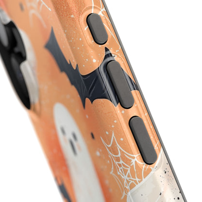 Spooky Cute Ghost MagSafe iPhone Case – Halloween Ghosts, Pumpkins, Bats & Cobwebs Design