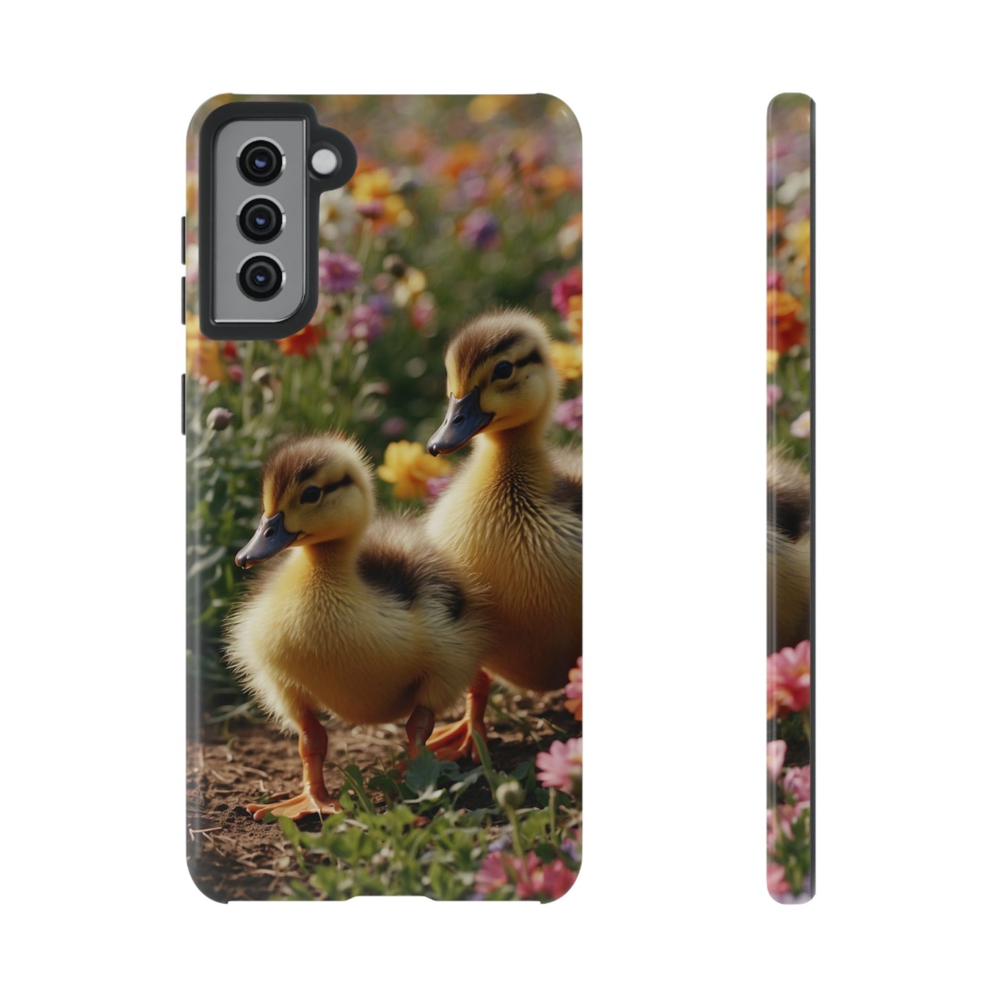 Charming Ducklings in Floral Garden - Samsung Galaxy Case