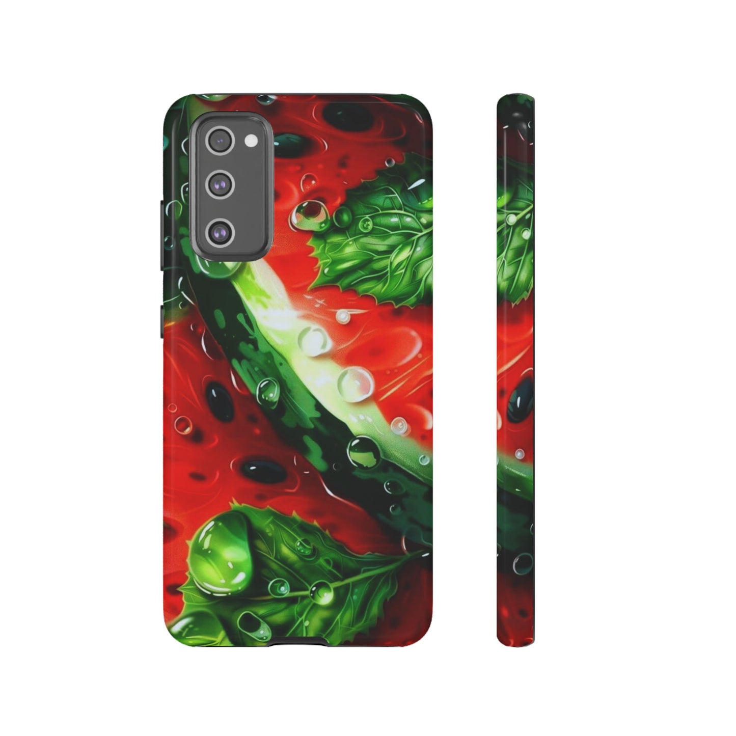 Juicy Watermelon & Mint Samsung Galaxy Case – Tough Dual-Layer, Vibrant Summer Design