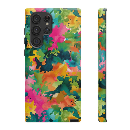 Vibrant Watercolor Splash Samsung Galaxy Case – Multicolor Abstract Artistic Design