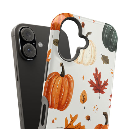 Autumn Pumpkin MagSafe iPhone Case – Fall Leaves and Harvest Design