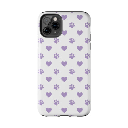 Paw Prints & Hearts – Cute and Durable iPhone Case for Animal Lovers