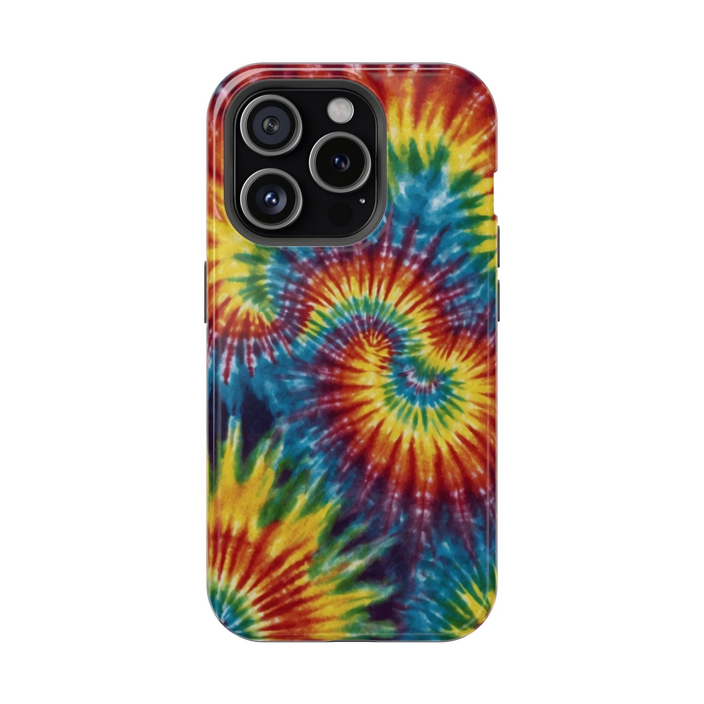 Retro Rainbow Tie-Dye MagSafe Case – Swirl Design