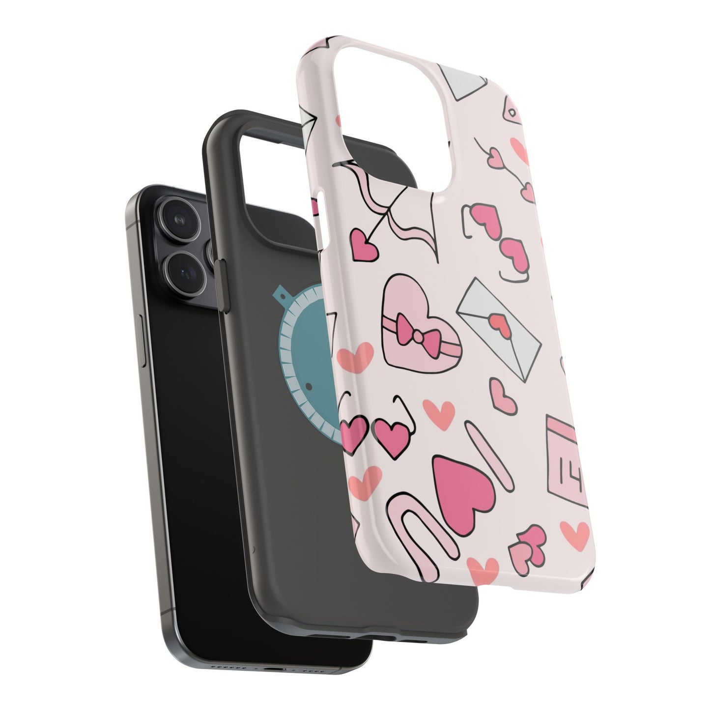 Valentine's Day Scribbles MagSafe iPhone Case