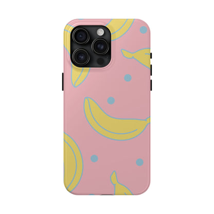 Pink Banana Pop iPhone Case – Cute Pastel Design with Fun Retro Vibe