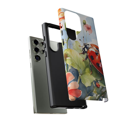 Watercolor Ladybug & Poppy Fields - Samsung Galaxy Case