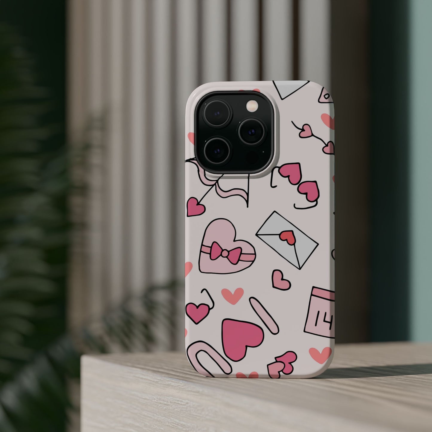 Valentine's Day Scribbles MagSafe iPhone Case