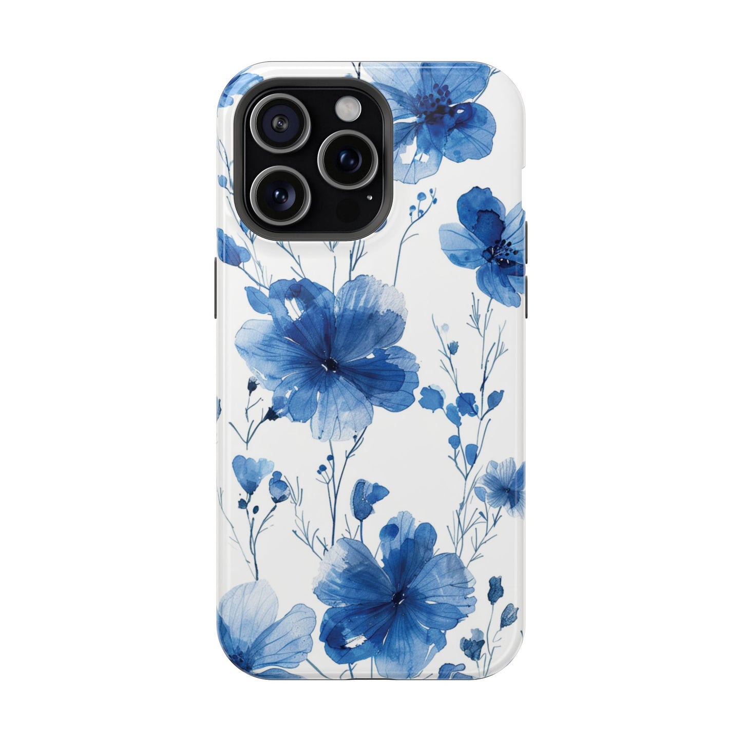 Ethereal Blue Blossoms iPhone Case