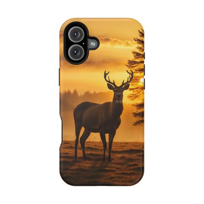 Sunset Majesty: Regal Stag – MagSafe iPhone Case