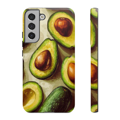 Realistic Avocado Samsung Galaxy  Case – Detailed Green Fruit Design, Shockproof Protection