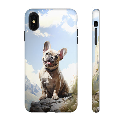 Frenchie iPhone Samsung Galaxy Phone Case! French Bull Dog Standing Proudly. Extremely Tough & Durable With Dual Layer Protection.