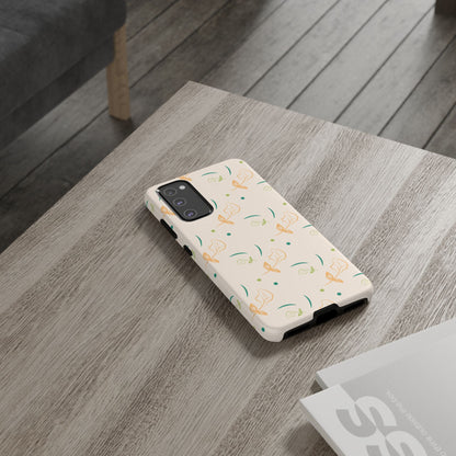 Soft Pastel Abstract Floral Tough Samsung Galaxy Case – Playful Minimalist Design with Dual-Layer Protection