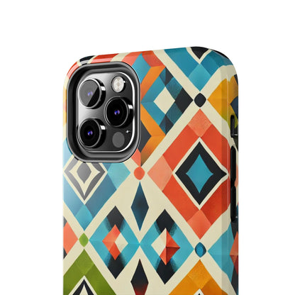 Harlequin Geometric iPhone Case - Vibrant Abstract Protective Cover