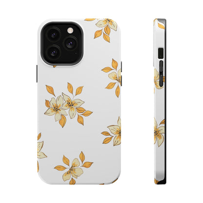 Delicate Yellow Blossom MagSafe iPhone Case – Minimalist Floral Design with Matte Finish