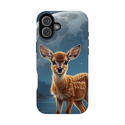 MagSafe-Compatible iPhone Case – Enchanted Fawn Under the Moonlit Sky