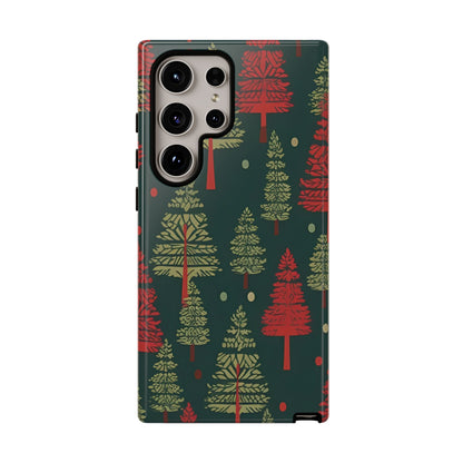 Retro Christmas Trees Pattern - Samsung Galaxy Series Case