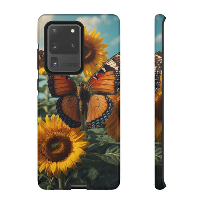 Vibrant Butterfly & Sunflower – Samsung Galaxy Case