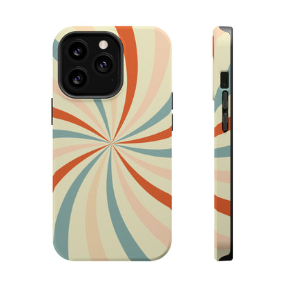 Retro Swirl MagSafe iPhone Case – Durable, Vintage-Inspired Design with Dual-Layer Protection