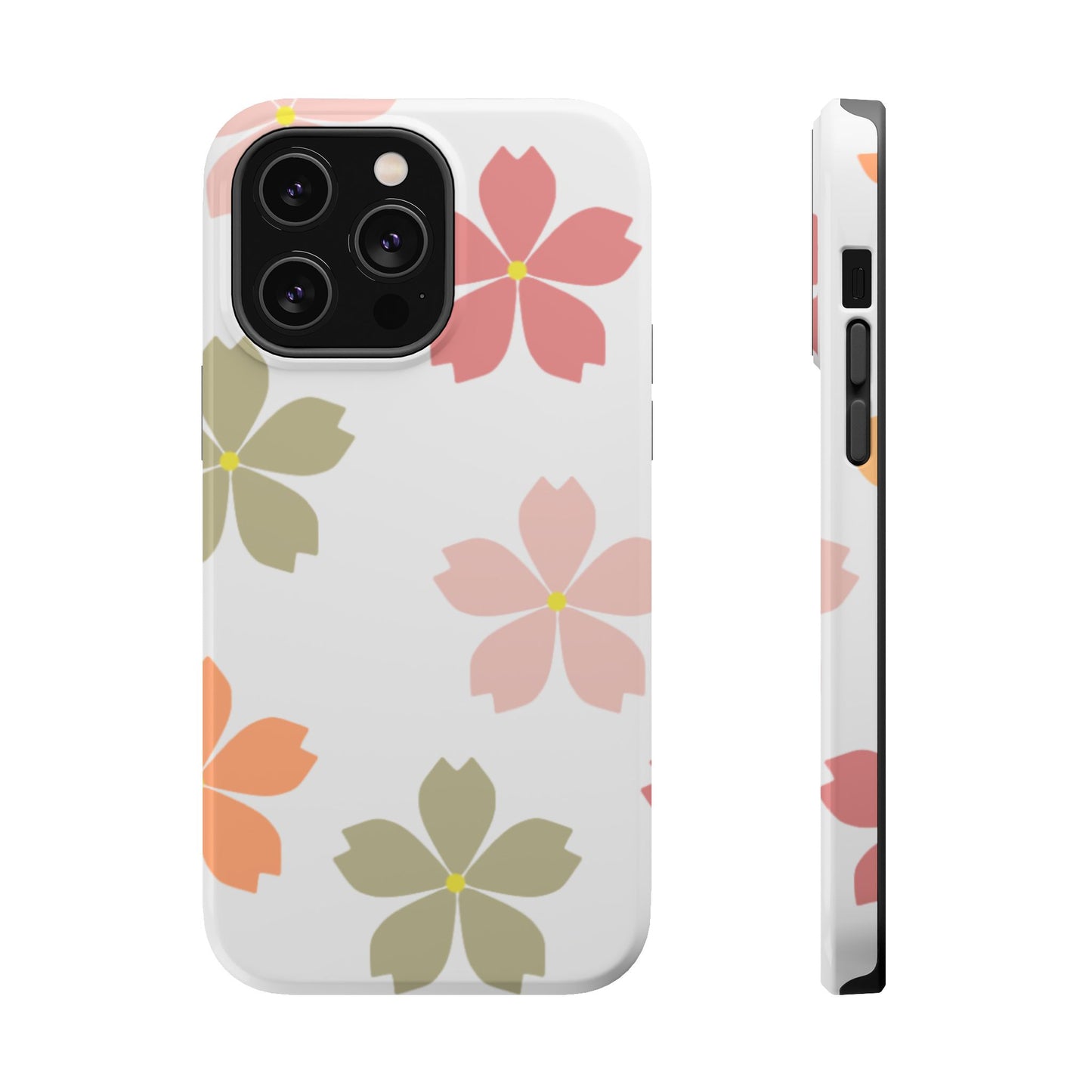 Pastel Sakura Blossom Tough MagSafe iPhone Case – Durable Design with Soft Matte Finish