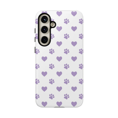 Paw Prints & Hearts – Samsung Galaxy Case, Cute and Durable Design