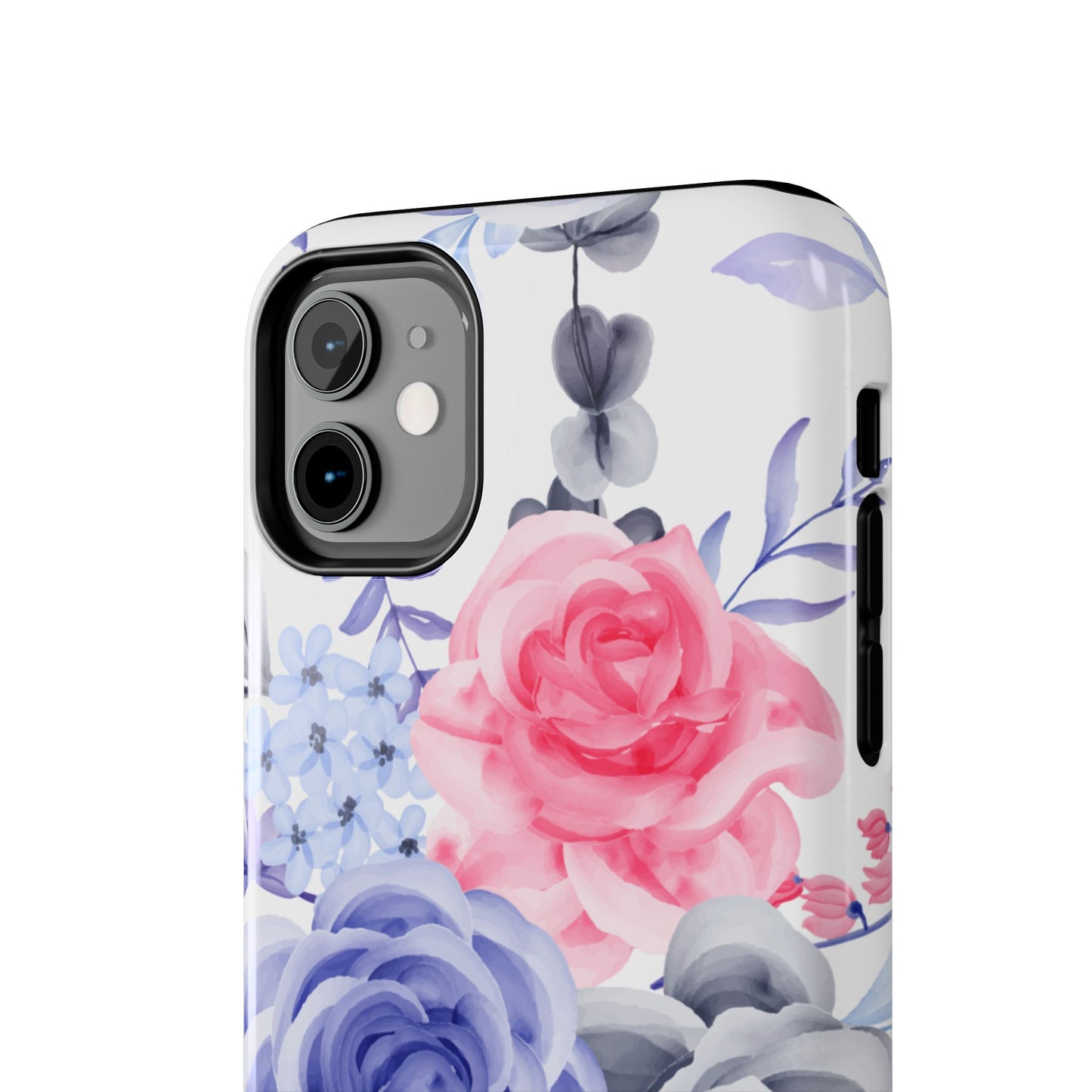 Elegant Blue Floral Watercolor Design – iPhone Case