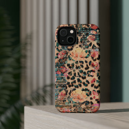 Rustic Floral Leopard - MagSafe iPhone Series Case