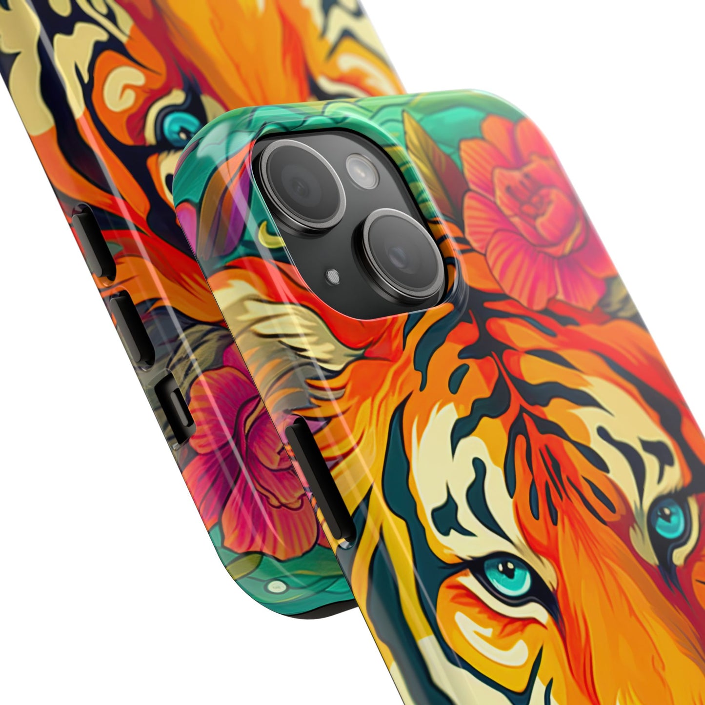 Fierce Rainbow Tiger Art - iPhone Series Case