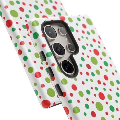 Red & Green Christmas Polka Dots – Samsung Galaxy Case