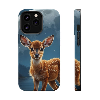 MagSafe-Compatible iPhone Case – Enchanted Fawn Under the Moonlit Sky