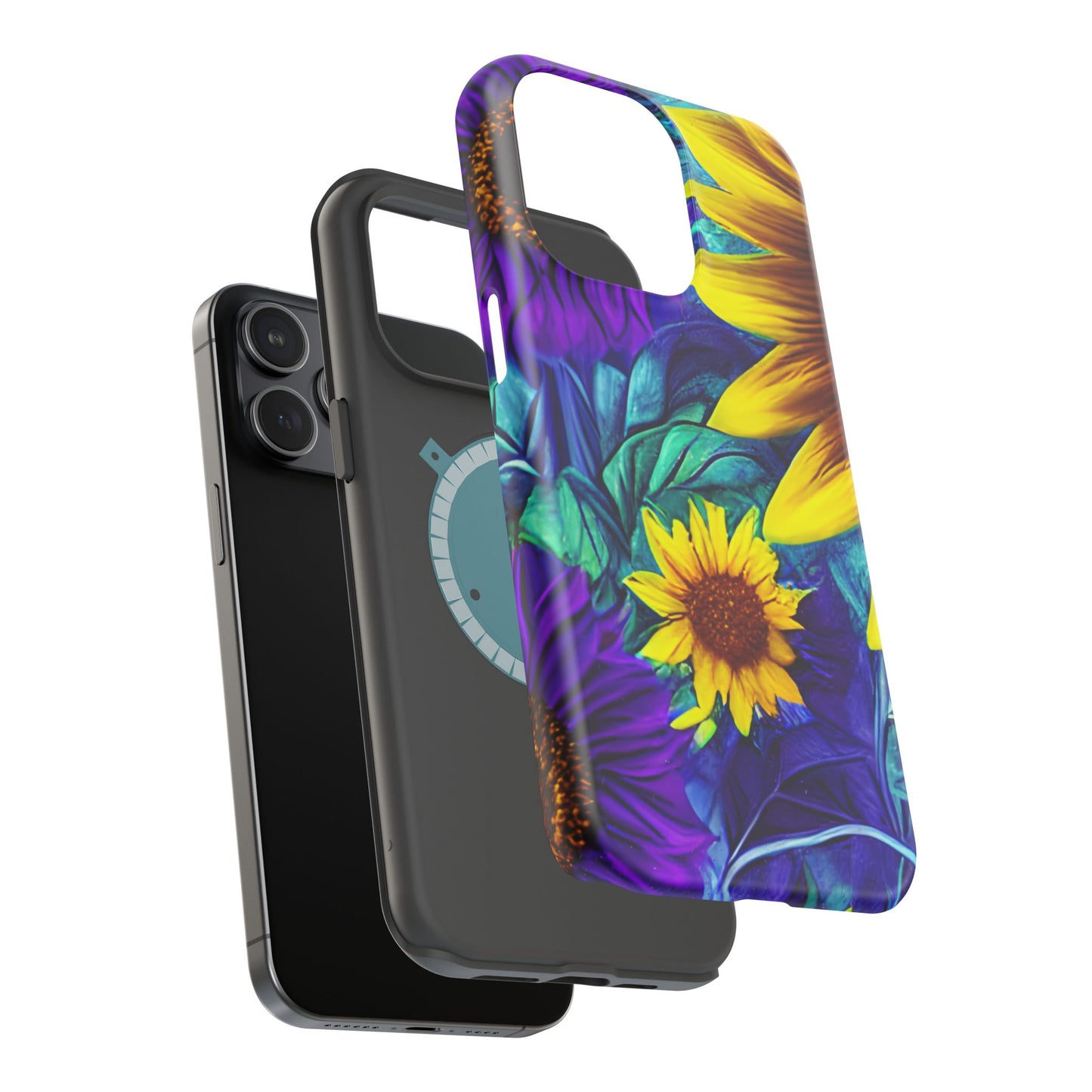 Purple & Gold Sunflower Dream - MagSafe iPhone Series Case