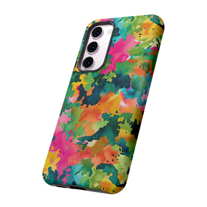 Vibrant Watercolor Splash Samsung Galaxy Case – Multicolor Abstract Artistic Design