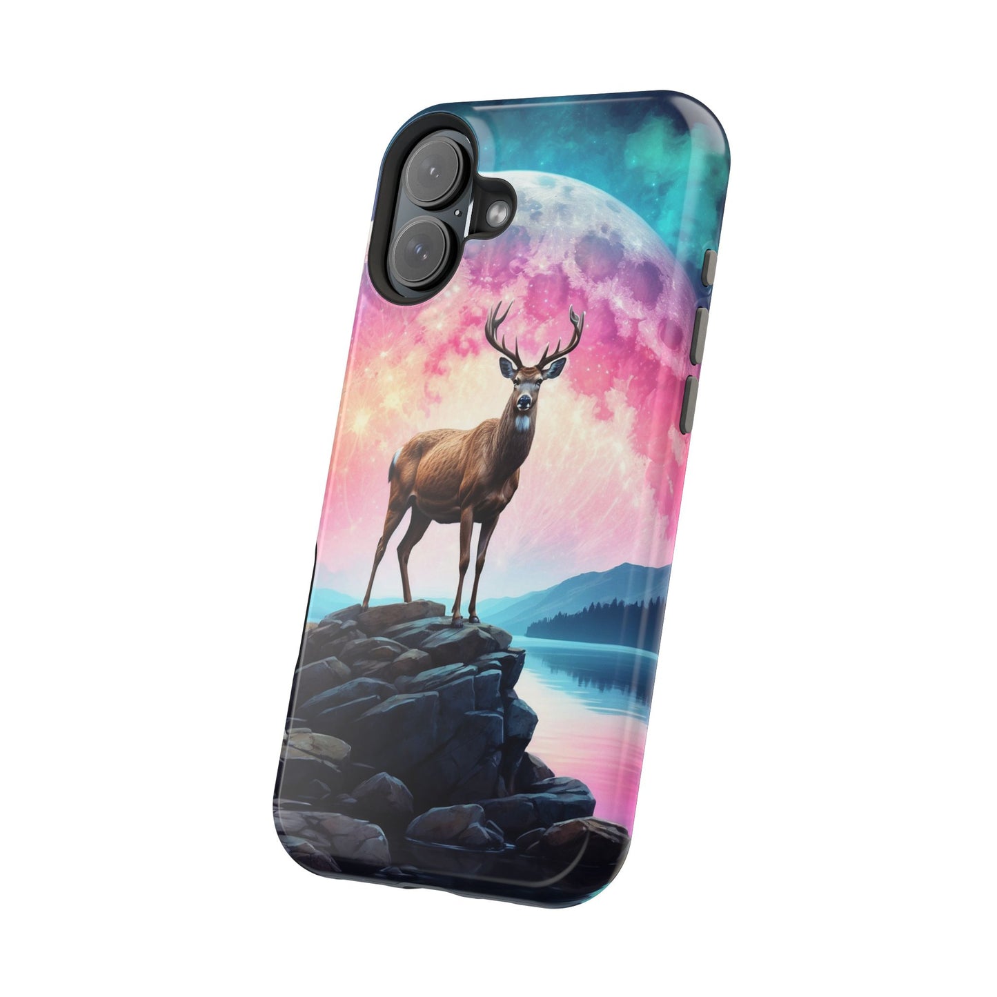 Vibrant Stag in Bloom – MagSafe iPhone Case