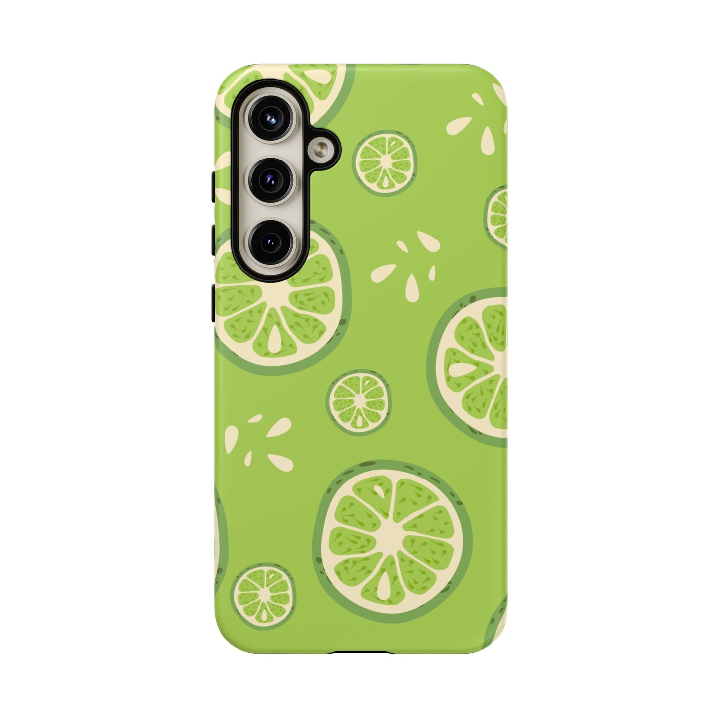 Zesty Lime Splash Tough Samsung Galaxy Case – Fresh Citrus Design, Dual-Layer Protection