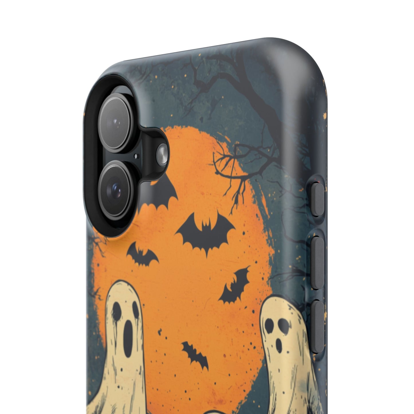 Haunted Ghosts & Full Moon MagSafe iPhone Case – Spooky Halloween Design