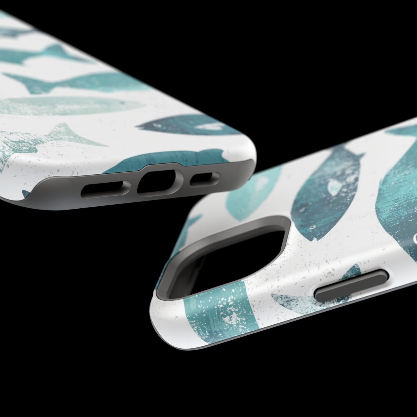 Vintage Blue Fish Print - MagSafe iPhone Series Case