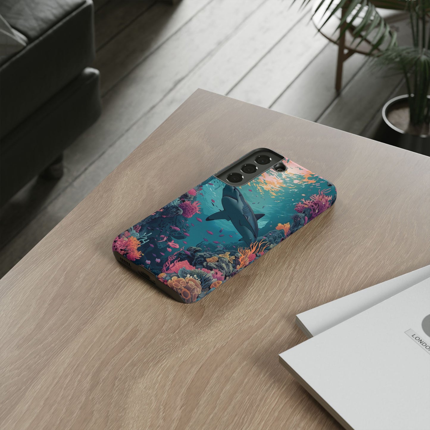 Ocean Shark Coral Reef iPhone Case