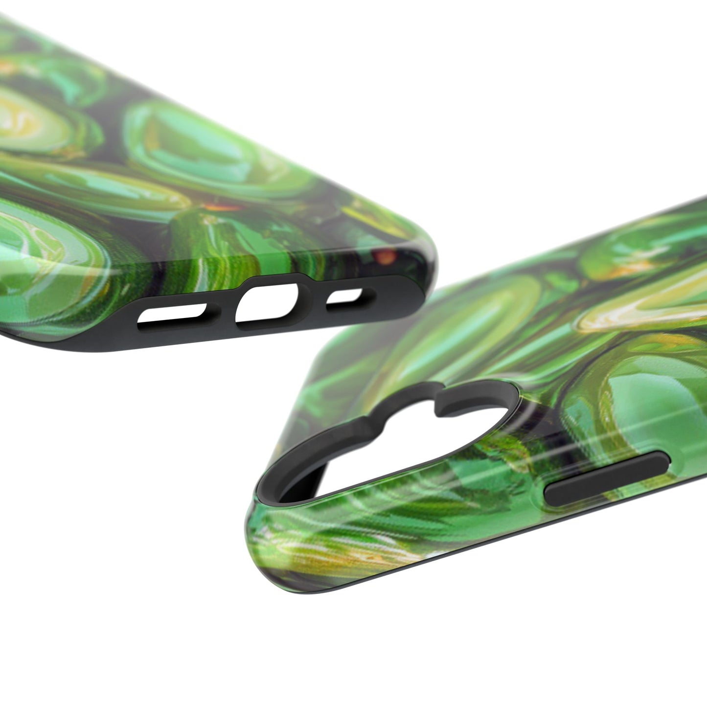 Glossy Avocado MagSafe iPhone Case – Sleek Green 3D Fruit Design, Durable and Stylish