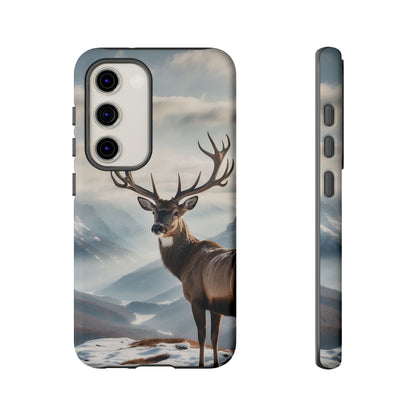 Alpine Majesty: Stag in Snow – Samsung Galaxy Case