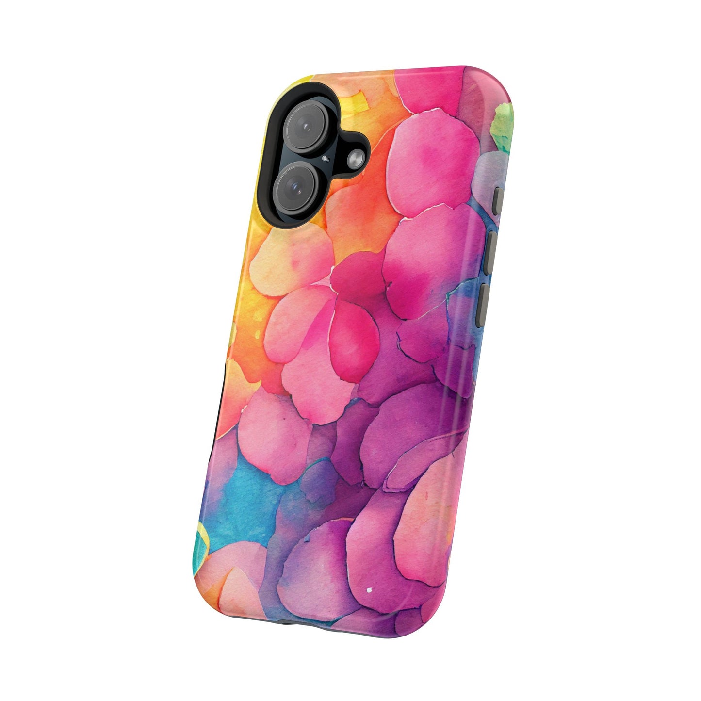 Sunset Petals Watercolor MagSafe iPhone Case – Slim Design, Glossy Finish