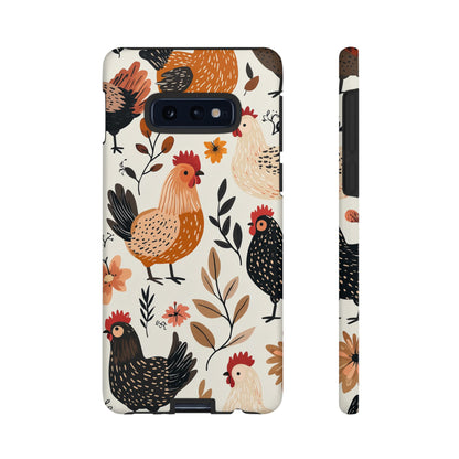 Samsung Galaxy Case: Cluckin' Vintage – Chickens & Leaves